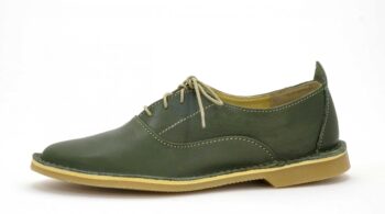 Freestyle Jocelyn Onspan Olive-Green Handcrafted Genuine Leather Shoe.
